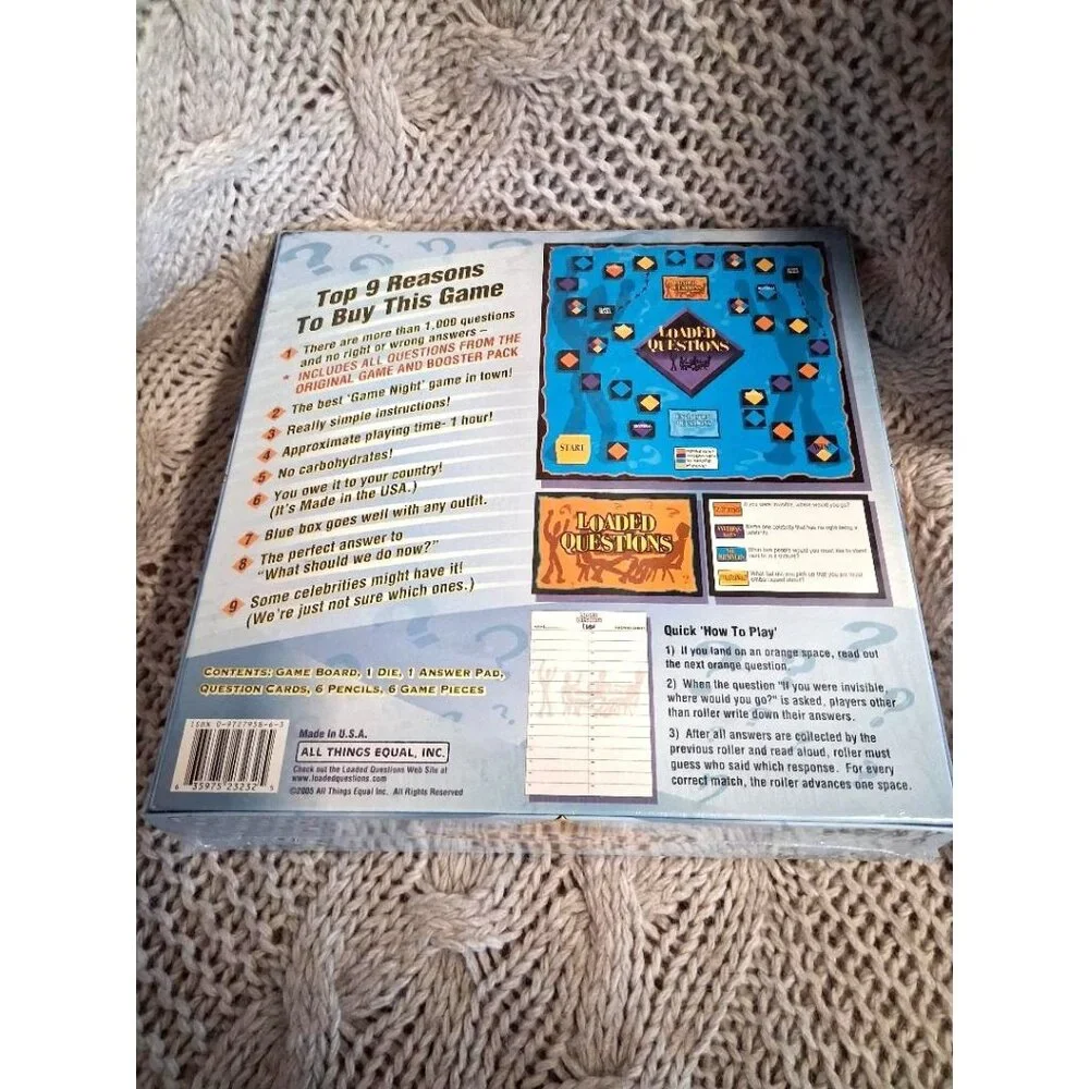 Loaded Questions Deluxe Adult Party Board Game With Over 1000 Questions